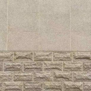 吉林市 黄金麻自然面蘑菇石配荔枝面干挂