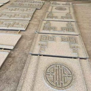 吉林市 白麻花岗岩外墙立面雕刻板