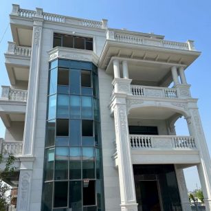 吉林市 白麻花岗岩别墅外墙干挂效果展示