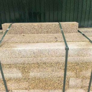 吉林市 黄金麻花岗岩石材机切面栏杆料半成品