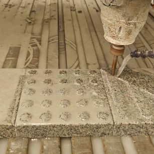 吉林市 芝麻白花岗岩石材盲人石、盲道石、盲点石