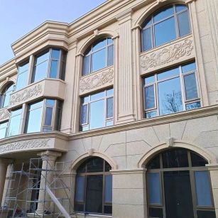 吉林市 黄金麻花岗岩别墅外墙干挂