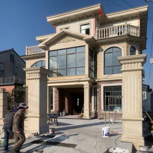 吉林市 黄金麻花岗岩荔枝面别墅外墙干挂私家专属