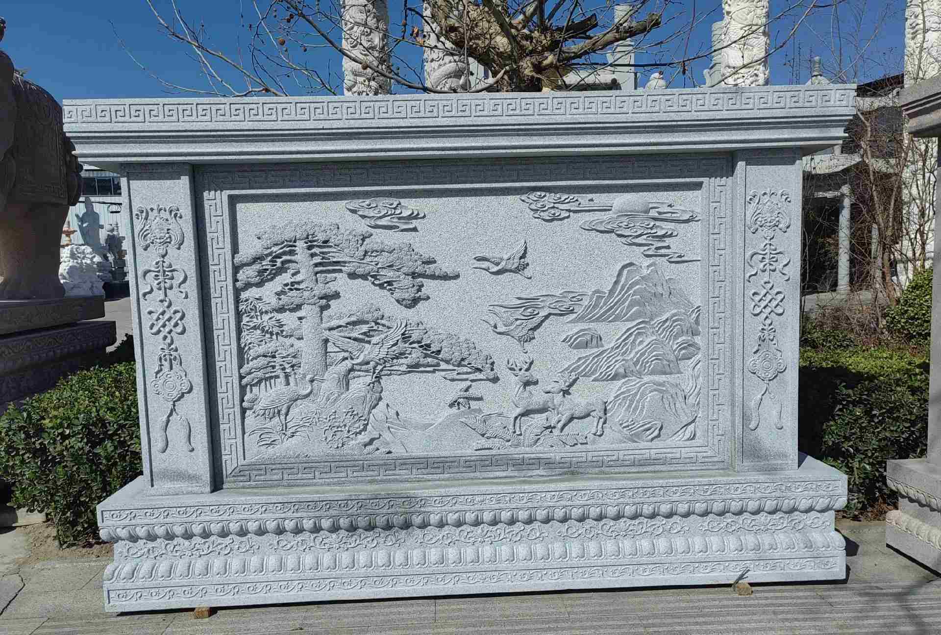 吉林市 芝麻白大型照壁，屏风，影壁