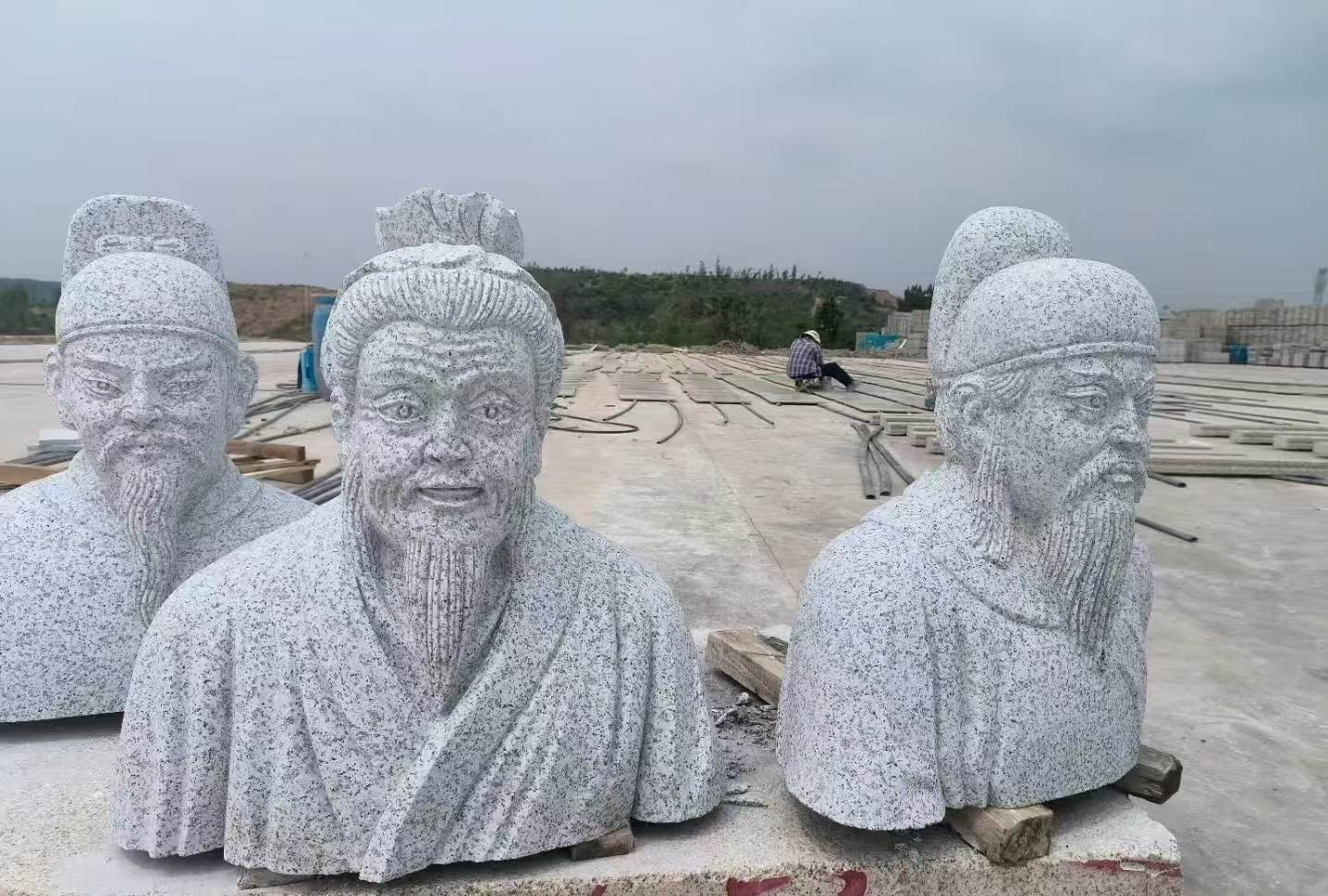吉林市 白麻花岗岩石材人物立体雕刻