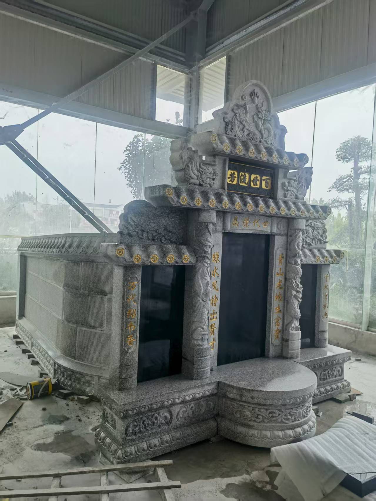 吉林市 芝麻白墓碑效果展示图