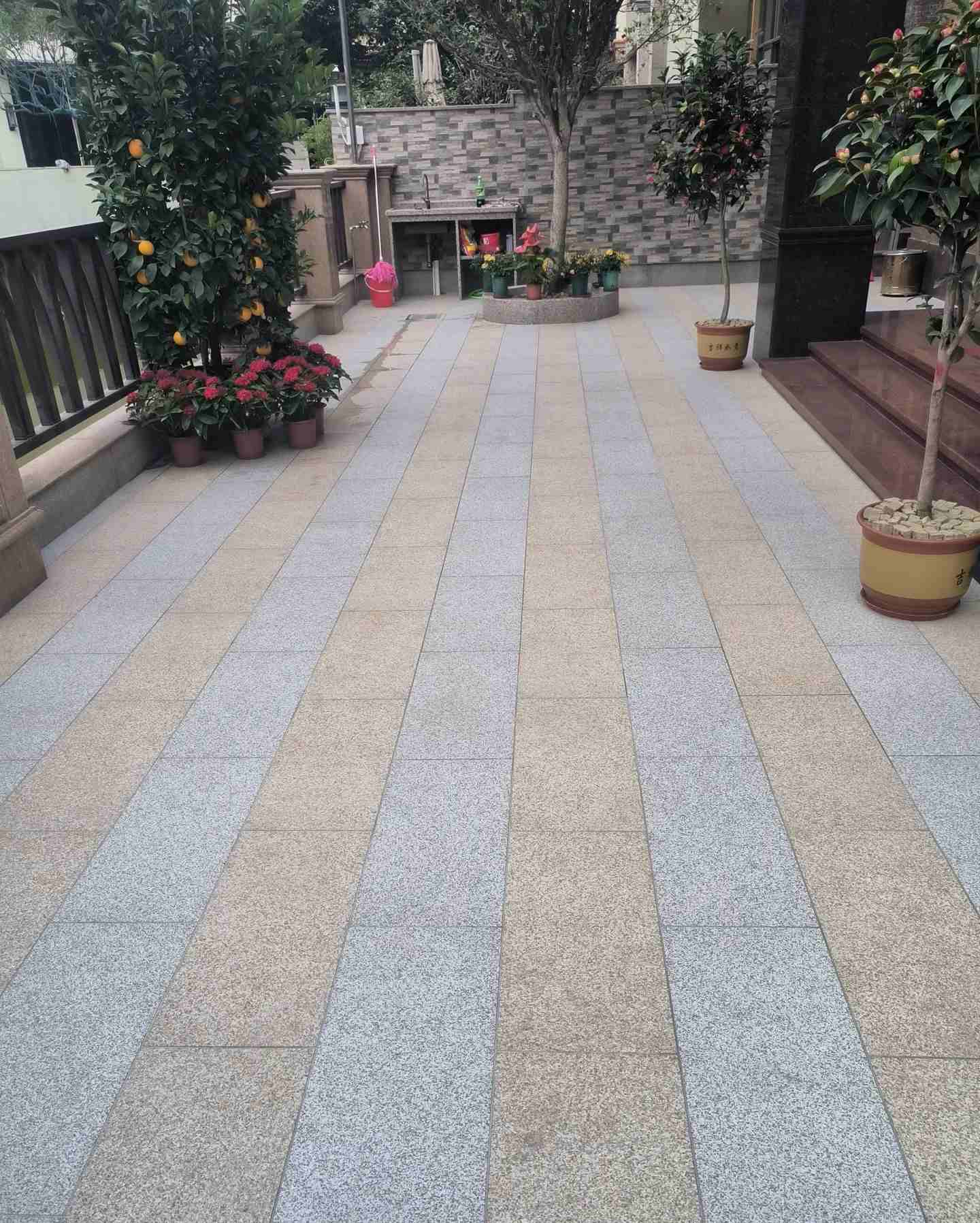 吉林市 黄金麻白麻荔枝面庭院铺装展示