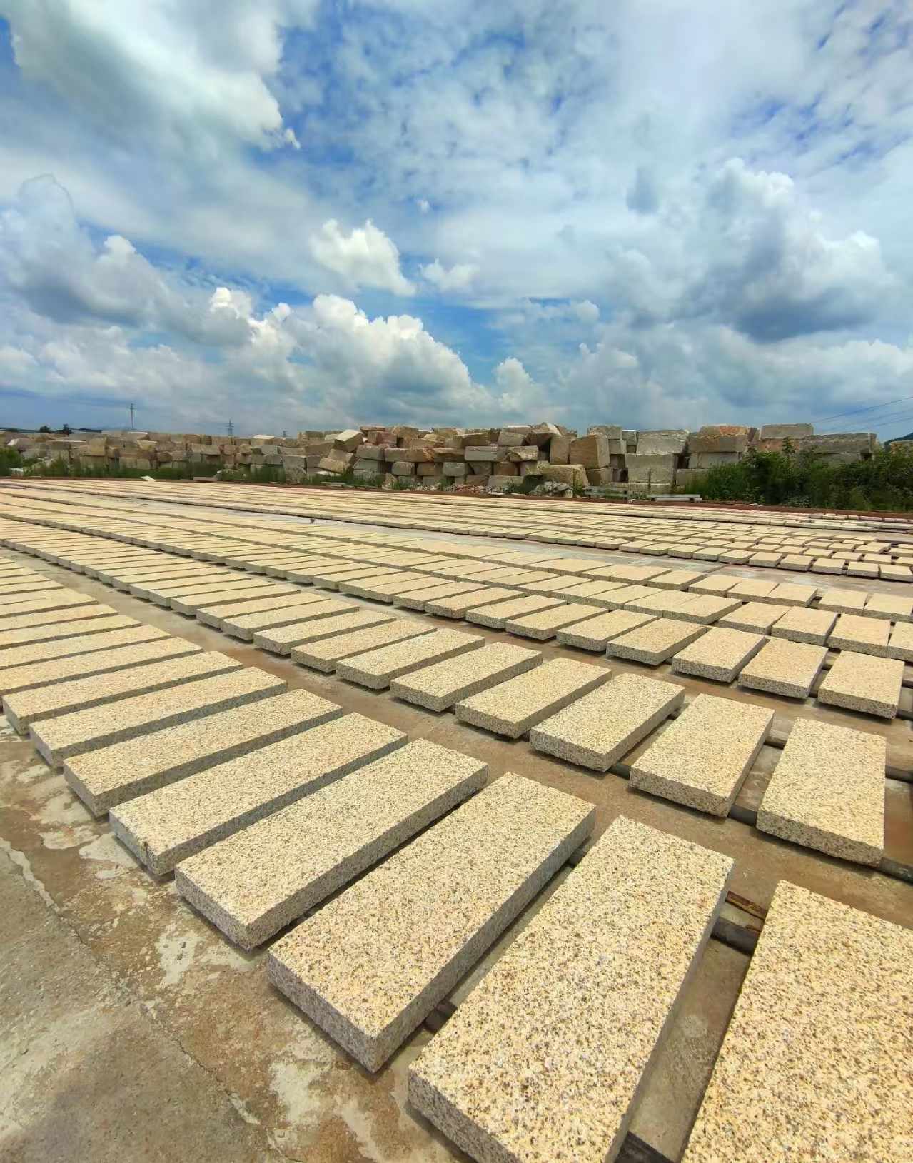 吉林市 黄金麻荔枝面花岗岩石材地铺石防护中