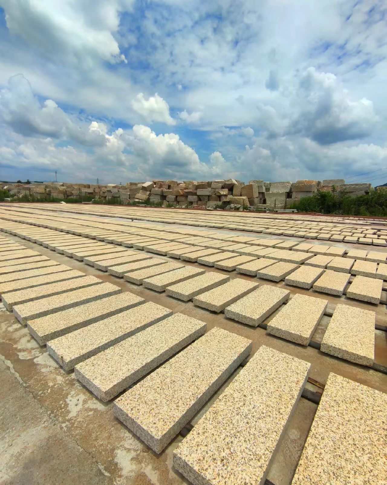 吉林市 黄金麻花岗岩荔枝面地铺石防护中