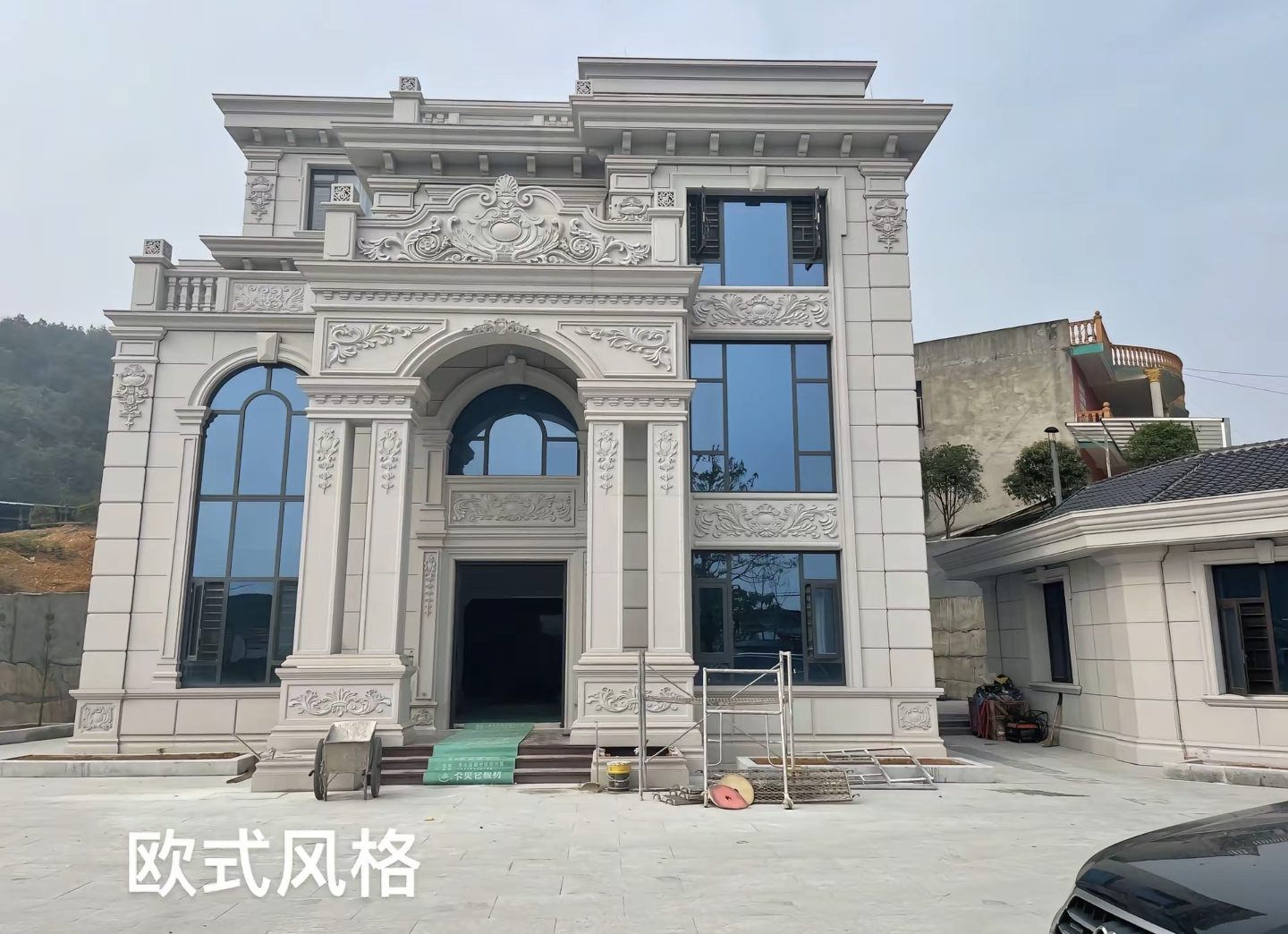 吉林市 白麻花岗岩别墅外墙干挂